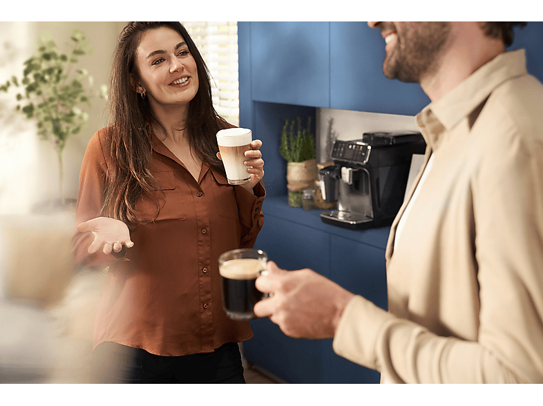 Máquina espresso - Philips 2200 series EP2225/10, 15 bar, 1500 W, 2 tazas, Gris