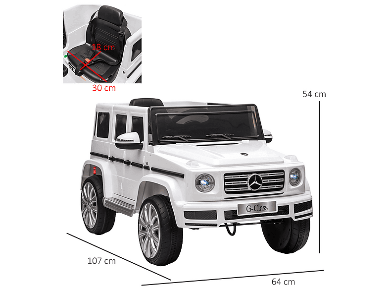 Coche eléctrico infantil - Homcom 370-148V90WT