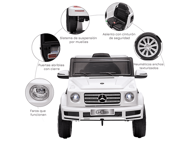 Coche eléctrico infantil - Homcom 370-148V90WT