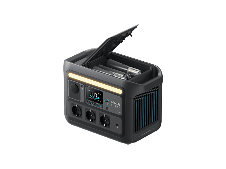 Estación de energía portátil - Anker C800X, 768Wh, 1200W, con luz de camping