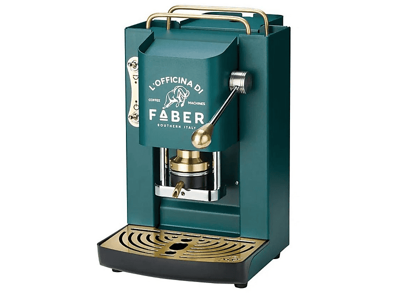 Cafetera de cápsulas - Faber PROBRITISHOTT, 15 bar, 500 W, Verde