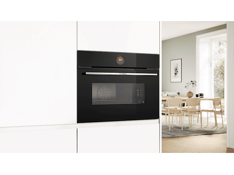 Horno compacto - Bosch CMG7241B1, Integrable, Hidrolítica, 45 l, 59,4 cm, Negro
