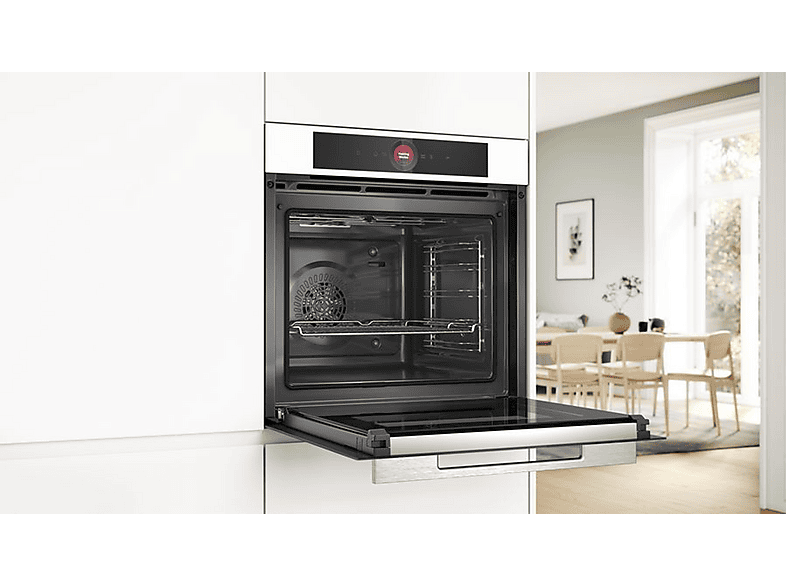 Horno multifunción - Bosch HBG7741W1, Integrable, 71 l, 548 mm, Blanco