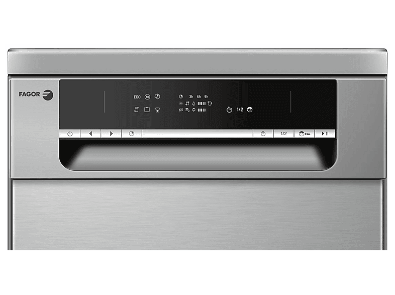 Lavavajillas libre instalación 45 cm - Fagor 4LVF-421X, 10 servicios, 6 programas, 44,8 cm, Inox