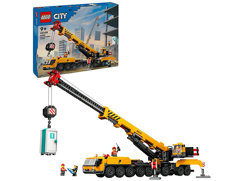 Juego de construcción - LEGO City Grúa de Obra Móvil Amarilla Set de construcción de juguete, regalo para niños 60409, edad recomendada: 9 año(s)