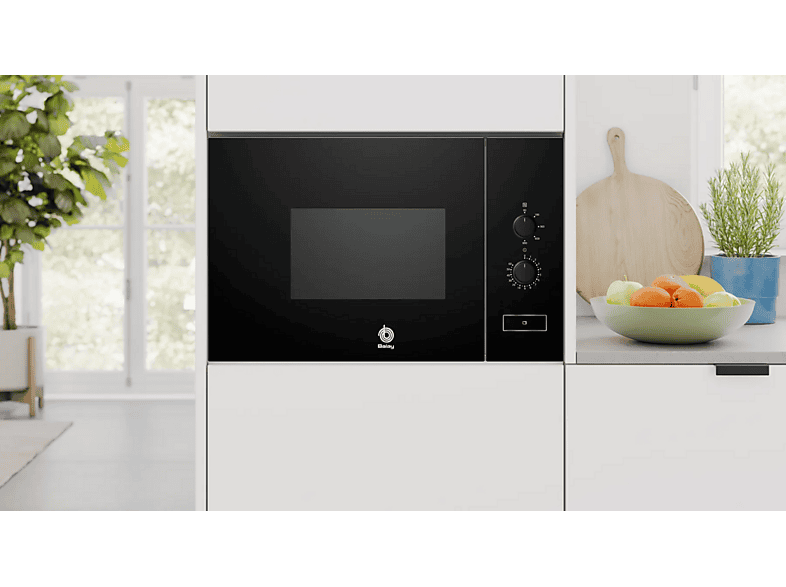 Microondas integrable - Balay 3CP5002N3, 1 kW, 5 niveles potencia, 20 l