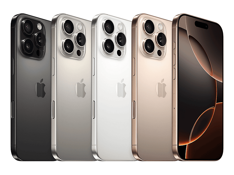 Smartphone - Apple IPHONE 16 PRO 256GB NATURAL TITANIUM, Titanio, Móvil iOS, 8 GB RAM, 6,3 " Super Retina XDR, Ceramic Shield, 120 Hz, Anti-huellas