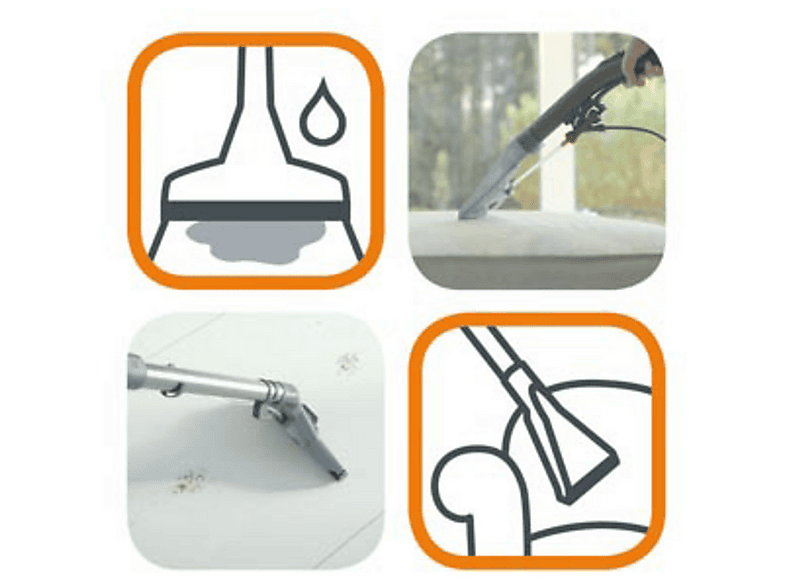 Aspirador con bolsa - Thomas 788119, 1400 W, Potencia de succión 1400 W, Depósito 6 l, Naranja
