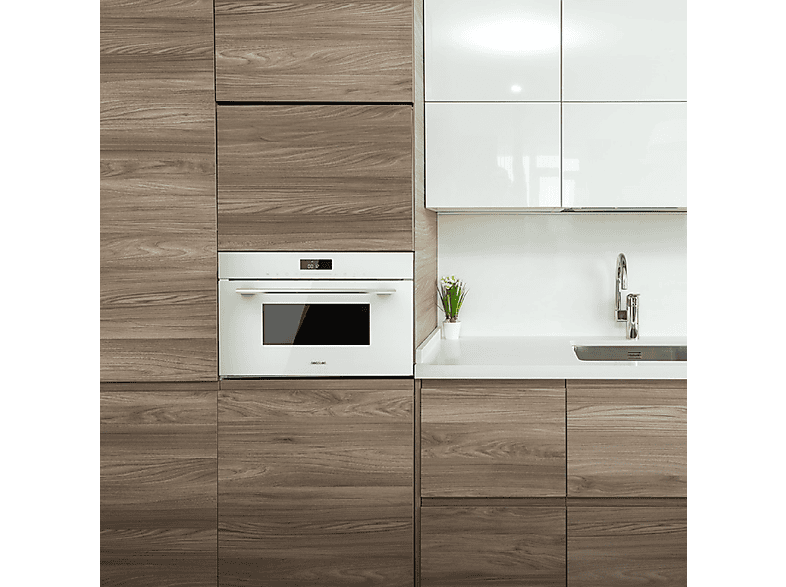 Microondas integrable - Cecotec Bolero Hexa MW703800 Glass White, 1450 W, 1 l, Blanco