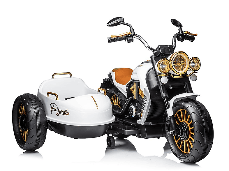 Moto eléctrica infantil - Chipolino DUO TRON Blanco