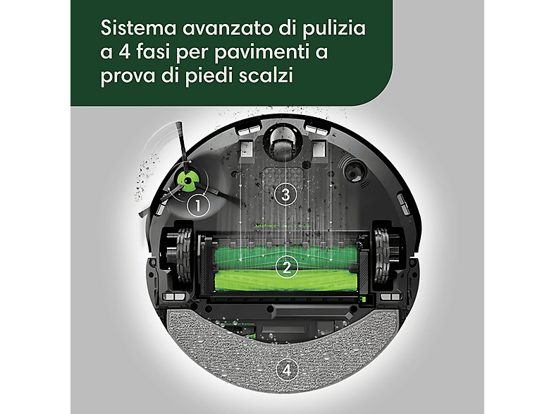 Robot friegasuelos - iRobot Roomba Combo® 10 Max, 33 W, Potencia de succión 5 kPa, Depósito 0,4 l, Autonomía 0h, Negro