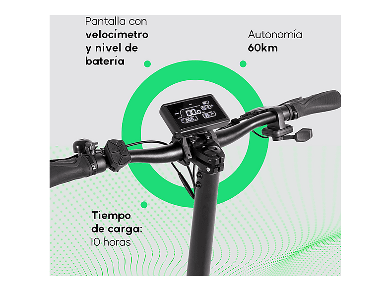 Patinete eléctrico - Youin XLMAX - Doble Susp, FRENOS HIDRÁULICOS - Homologado DGT, Pot. máx. 1200 W, Carga máx. 120 kg, 20000 mAh, Negro