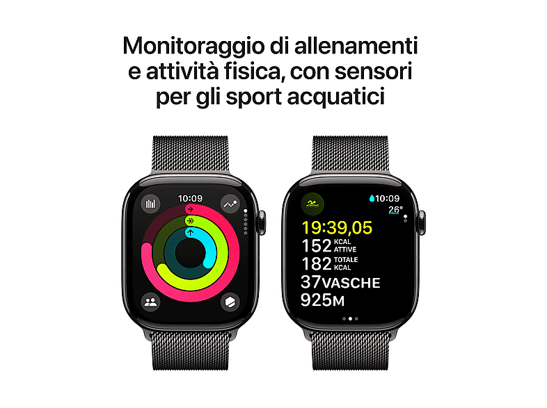 Apple Watch - Apple APPLE WATCH S10 46 SL TI SL ML SM CEL-YPT, 140 a 245 mm, Titanio, Pizarra