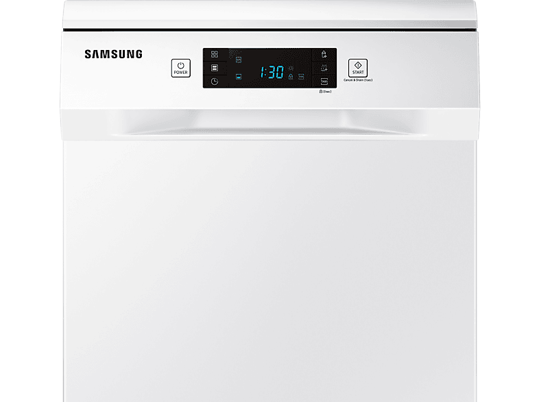 Lavavajillas - Samsung DW50R4070FW/EC, 10 servicios, 6 programas, 44.9 cm, Sistema AutoOpen, Configuración Flexible, Blanco