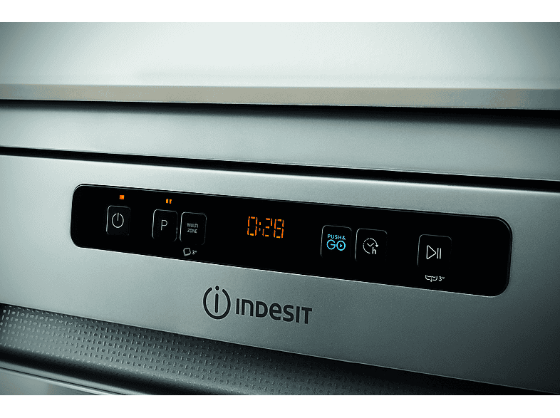 Lavavajillas - Indesit DFO 3T133 A F X, 13 servicios, 9 programas, 60 cm, Inox