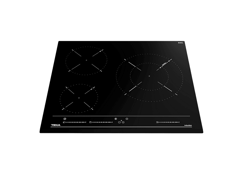 Placa inducción - Teka IZC 63015 MSS, 3 zonas, Zona grande 28 cm, Touch Control, 60 cm, Negro