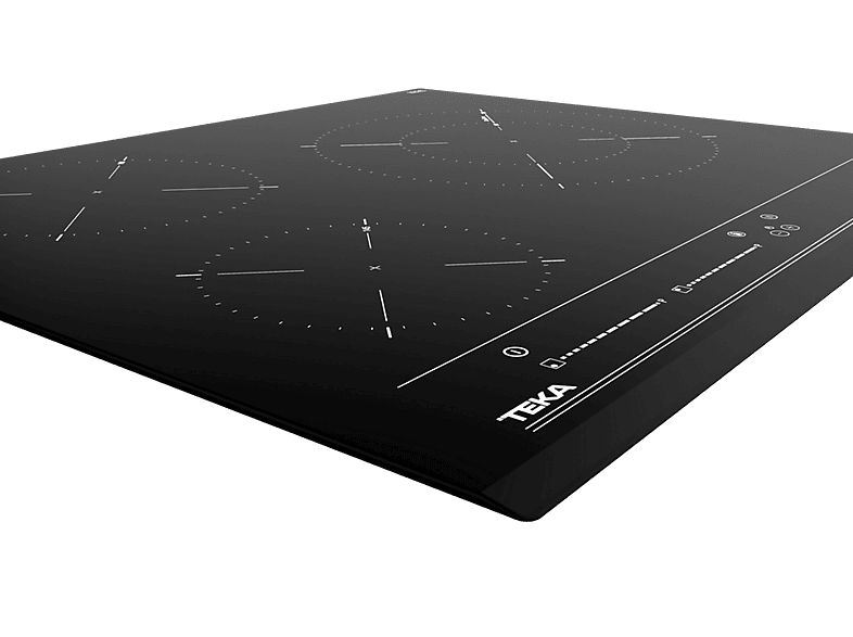 Placa inducción - Teka IZC 63015 MSS, 3 zonas, Zona grande 28 cm, Touch Control, 60 cm, Negro