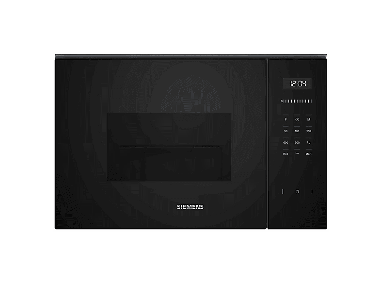 Microondas con grill - Siemens BE555LMB1, 900 W, 5 potencia, 25 l, Black