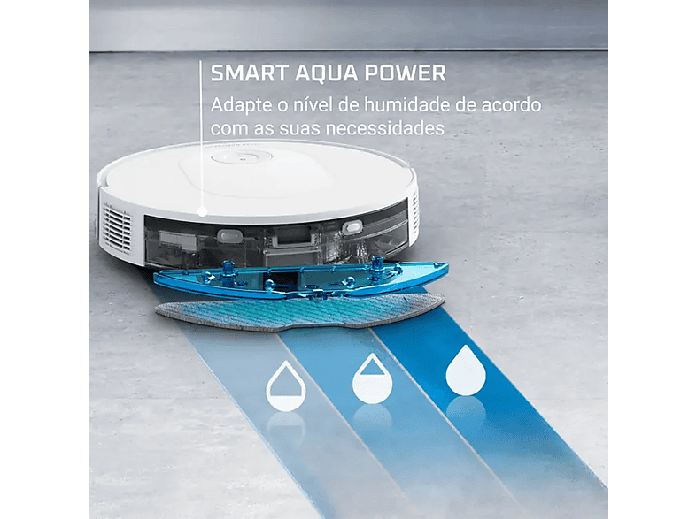 Robot aspirador - Rowenta X-Plorer Series 70 RR8477, 1 kW, Potencia de succión 2,3 kPa, Depósito 0,4 l, Autonomía 120 min, Branco