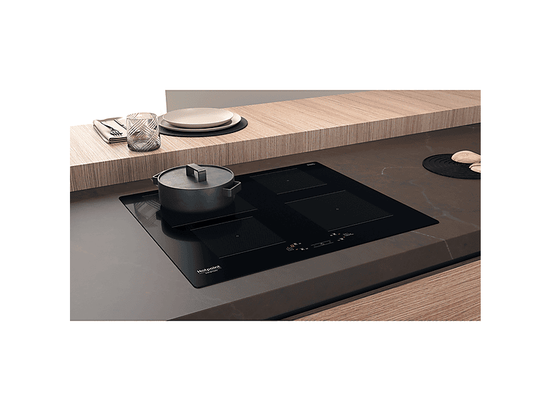 Placa de inducción - Hotpoint HQ 2960S NE, 4 zone(s) zonas, 590 mm, Negro
