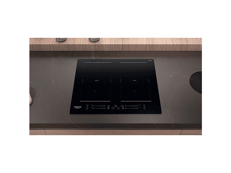 Placa de inducción - Hotpoint HS 5160C NE, 4 zone(s) zonas, 590 mm, Negro