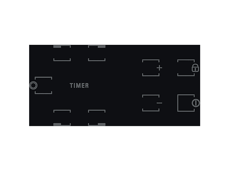 Placa de vitrocerámica - Hotpoint HR 632 B, 4 zone(s) zonas, 580 mm, Negro