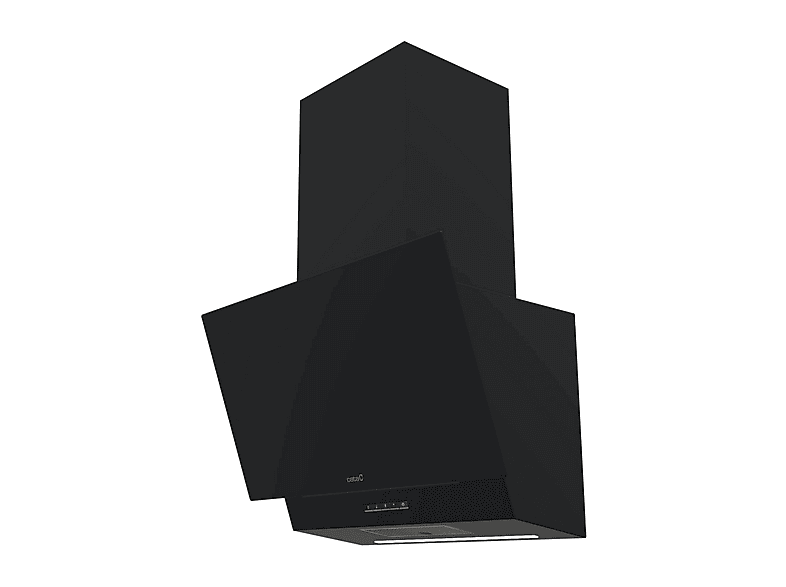 Campana decorativa - Cata THALASSA 700GBK /G, 4 velocidades, 811 m³/h, 70 cm, Negro