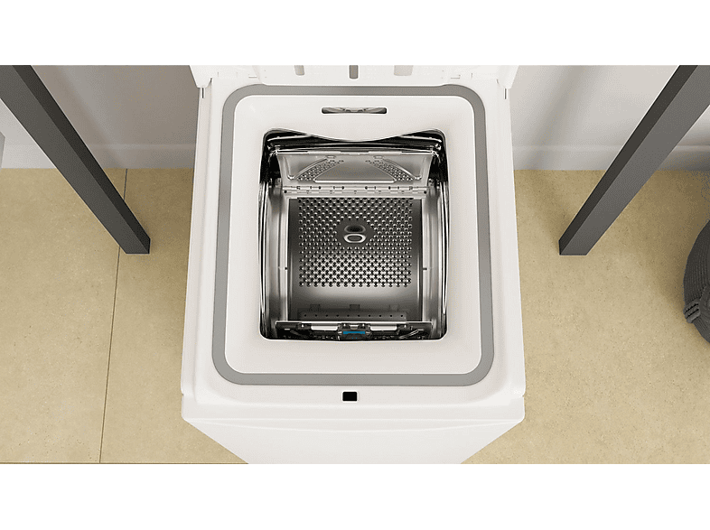 Lavadora carga superior - Whirlpool TDLR 7220SS, 7kg, 1200rpm, Apertura suave, Tecnología 6th Sense, Blanco