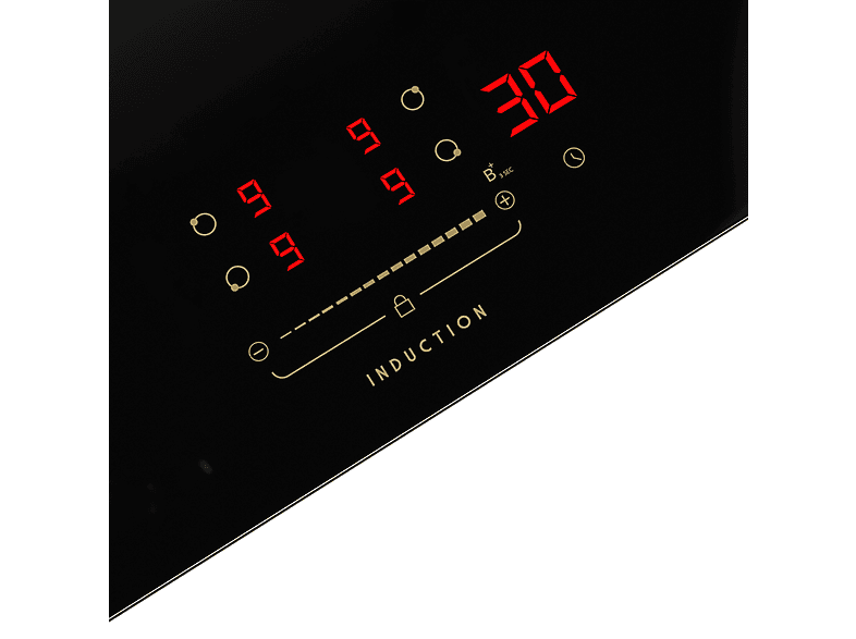 Placa de inducción - Klarstein Victoria 60, 4 zonas, 59 cm, Negro
