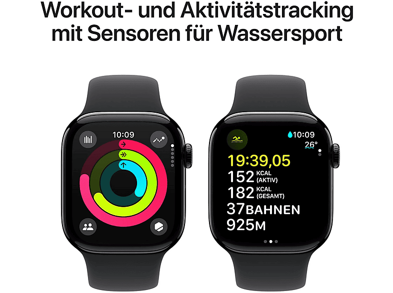 Smartwatch - Apple Watch Series 10, M/L, Aluminio, Negro (ref. 148902022)