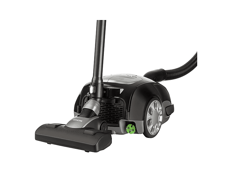 Aspirador con bolsa - Sencor SVC 9000BK, 800 W, Depósito 4 l, Negro, Verde, Plata