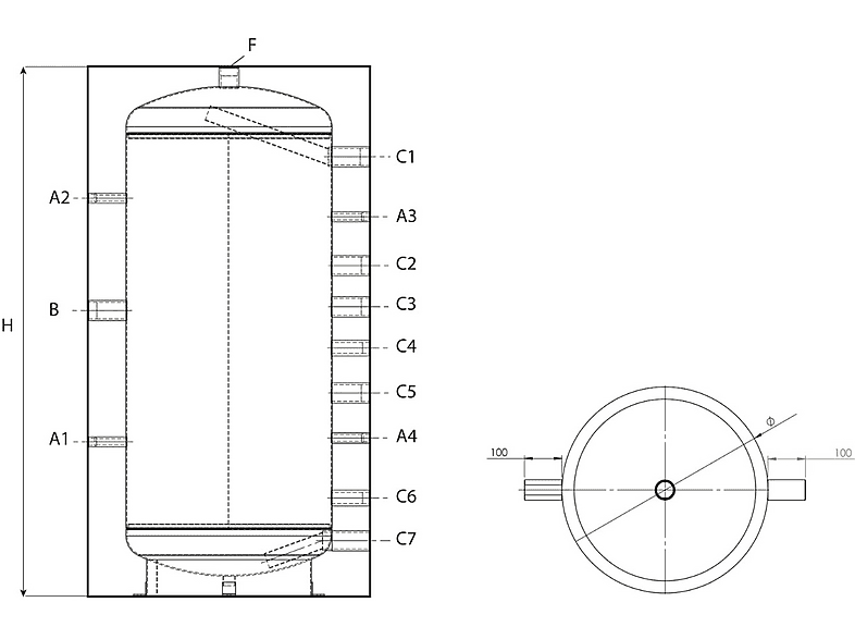 Termo eléctrico - Sannover BT 1500, gris