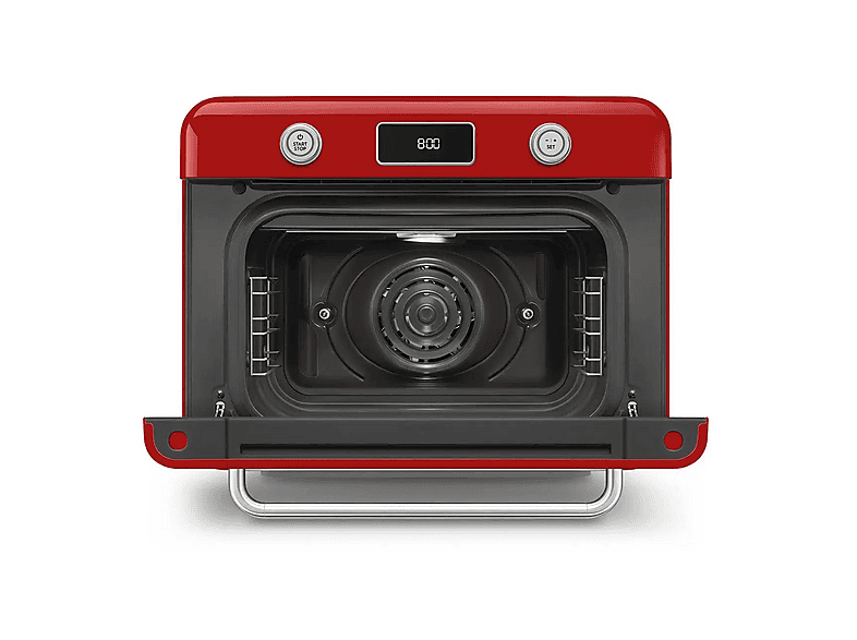 Horno de sobremesa - Smeg COF01RDEU, 1800 W, 30 l, Rojo