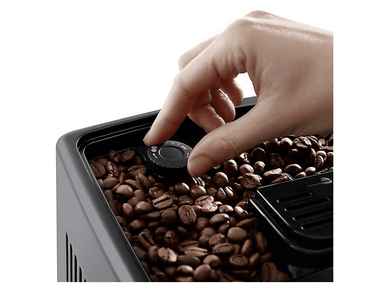 Máquina espresso - Hama Dinamica Plus ECAM 380.95.TB, 15 bar, 1450 W, 1 l, 2 tazas, Negro, Titanio
