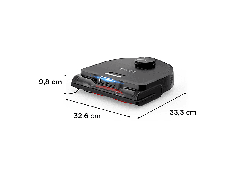 Robot aspirador - Rowenta X-Plorer Serie 220 RR9465WH, Depósito 0,35 l, Autonomía 120 min, Negro