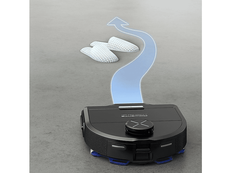 Robot aspirador - Rowenta X-Plorer Serie 220 RR9465WH, Depósito 0,35 l, Autonomía 120 min, Negro