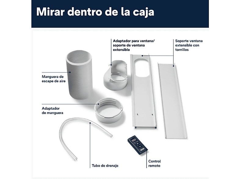 Aire acondicionado portátil - De Longhi, De'Longhi Pinguino PAC EM90 Silent, 2450 fg/h, 2.5kW, 90m³, 3 en 1, Temporizador, 63dB, Gas Eco-Friendly