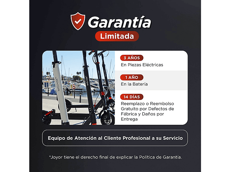 Patinete eléctrico - Joyor C10 DGT con homologación para circular por carretera (DGT) + Casco, Carga máx. 120 kg, 10,4 mAh, Negro