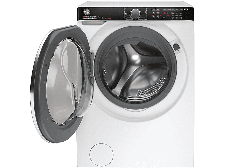 Lavadora secadora - Hoover H-WASH&DRY 500 HDP 4149AMBC/1-S, 14kg+9kg, 1400rpm, Wi-Fi, Vapor, Inverter, Blanco