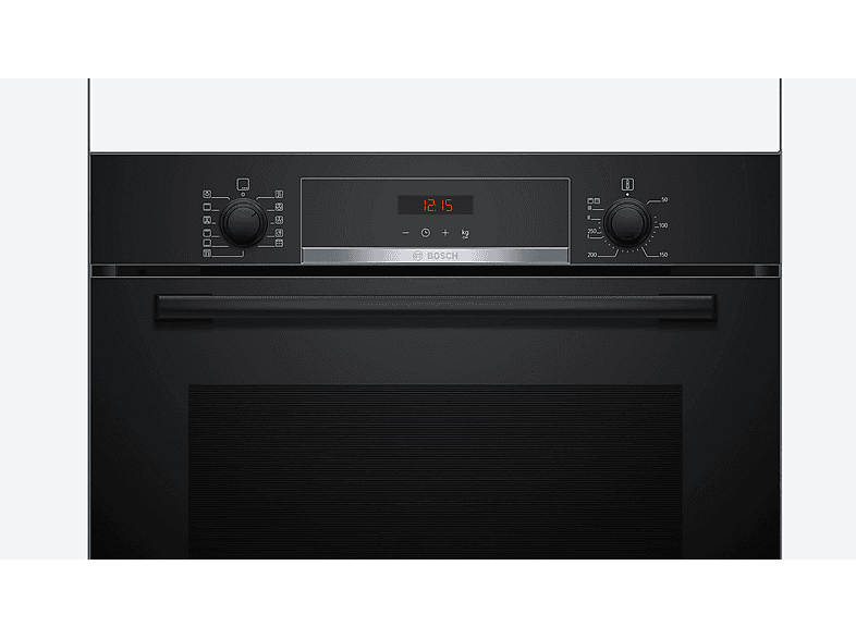 Horno convencional - Bosch HBA574BB3, Pirolítico, 71 l, 594 mm, Negro