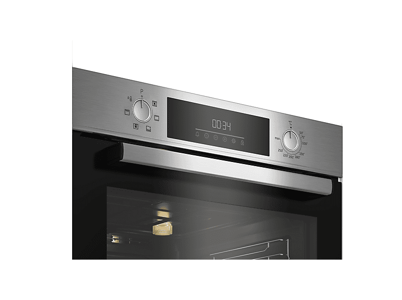 Horno - Beko BBIE123001XD, Multifunción, Limpieza Hidrólitica, 72l, 59.4 cm, Tecnología Aeroperfect, Pantalla LED, Inox