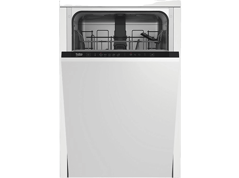 Lavavajillas integrable - Beko DIS35023, 10 servicios, 5 programas, 45 cm, Media carga, ProSmart, Sin panelar