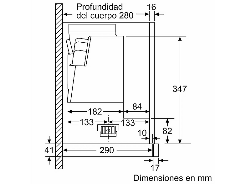 Campana telescópica - Balay 3BT267MX, 728 m³/h, 4 velocidades, 53 dB, Luces LED, 60 cm, Gris