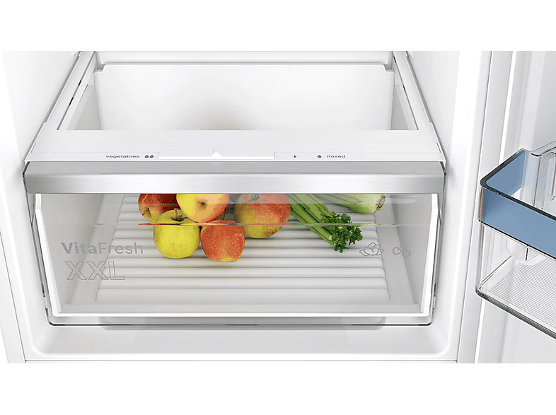 Frigorífico combi integrable - Bosch KIV86VSE0, Low Frost, 277l, VitaFresh XXL, Cajón BigBox, 177.2 cm, Sin panelar