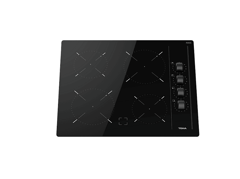 Placa vitrocerámica - Teka TBC 64000 XFL, 4 zonas, Zona grande 18 cm, 60 cm, Negro