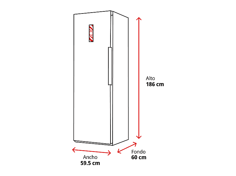 Congelador vertical - LG GFM61MBCSF, No Frost, 186 cm, 324 l, MetalFRESH™, Inverter Linear Compressor™, Inox texturizado antihuellas