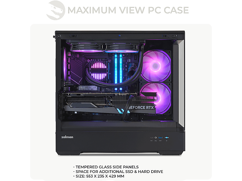 PC Gaming - Sedatech UCCA835I1I1HF, AMD Ryzen 7 9800X3D 8x 4.7Ghz (max 5.2Ghz), 32 GB RAM, 2000 GB SSD, GeForce RTX™ 5080, Windows 11 Home, Negro