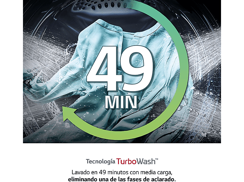 Lavadora carga frontal - LG F1P1CY2T, Serie XXL, 17 kg, 1100rpm, TurboWash™ con Jet Spray, Inox