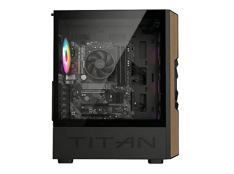 PC Gaming - PC Racing IONQ 7, AMD Ryzen™ 7 5700G, 16 GB RAM, 512 GB SSD, Radeon™ RX Vega 8, Windows 11 Pro, Negro
