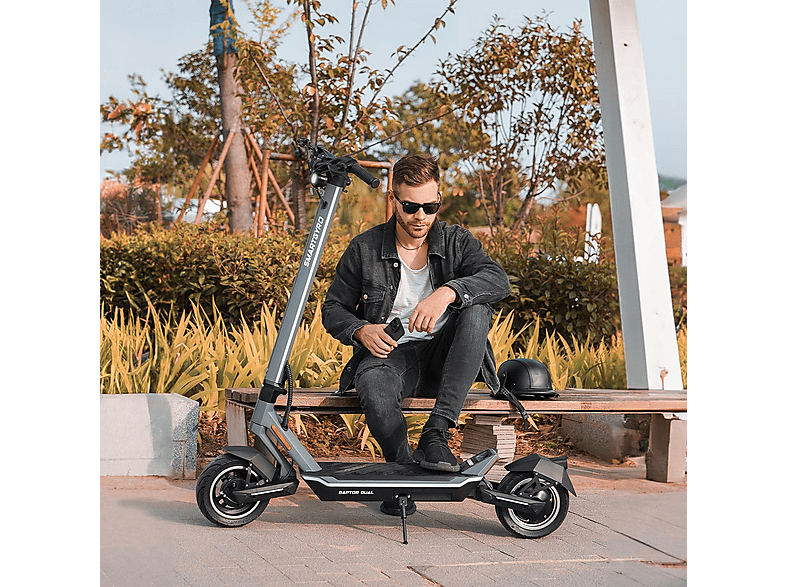 Patinete eléctrico - Smartgyro RAPTOR DUAL EVO LR Homologado DGT, Pot. máx. 1000 W, Carga máx. 140 kg, 75 km autonomía, 20,000 mAh, Azul